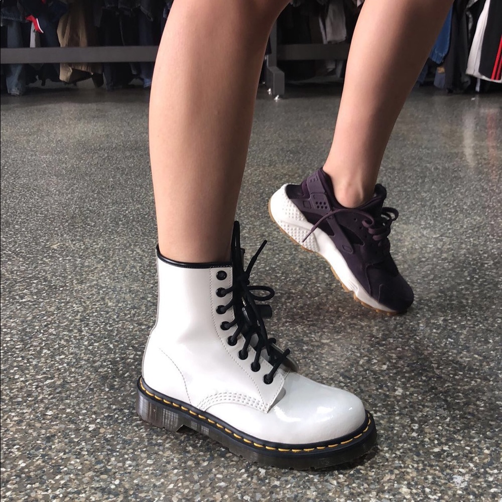 White Dr martens boots